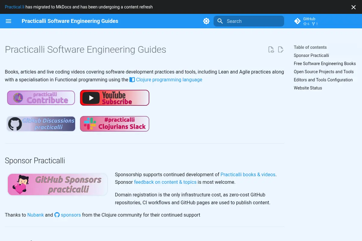 Practicalli Software Engineering Guides
