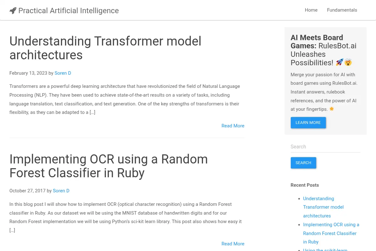 Practical Artificial Intelligence