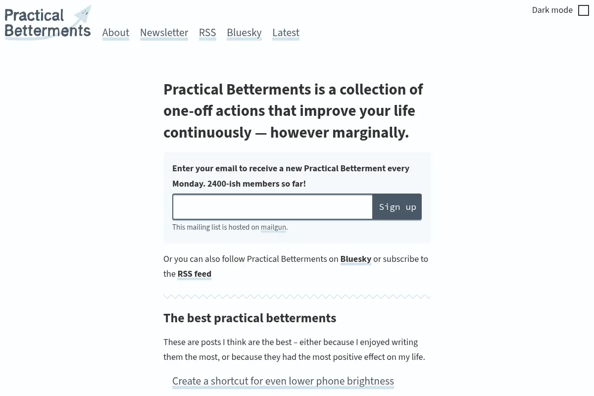 Practical Betterments