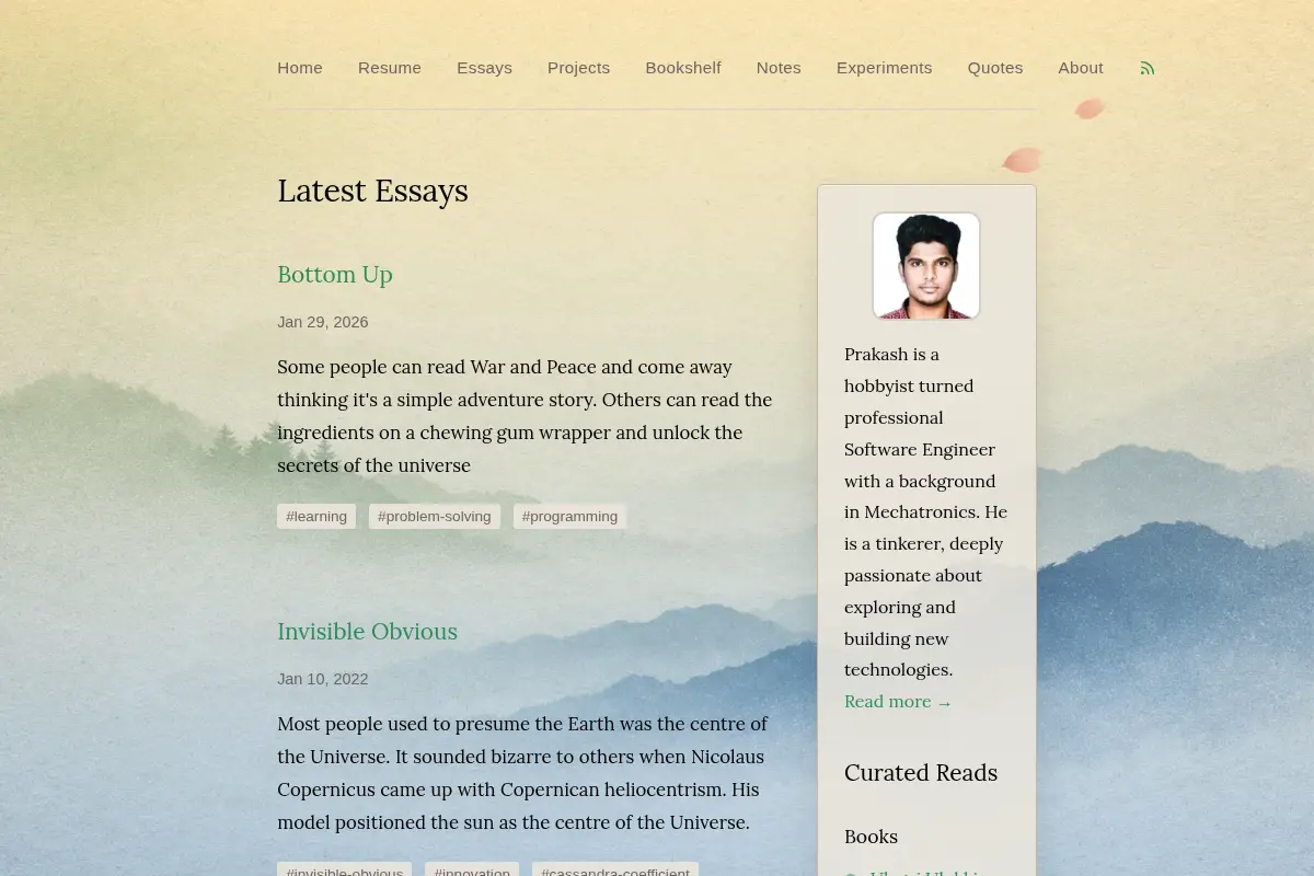Prakash's Web Page