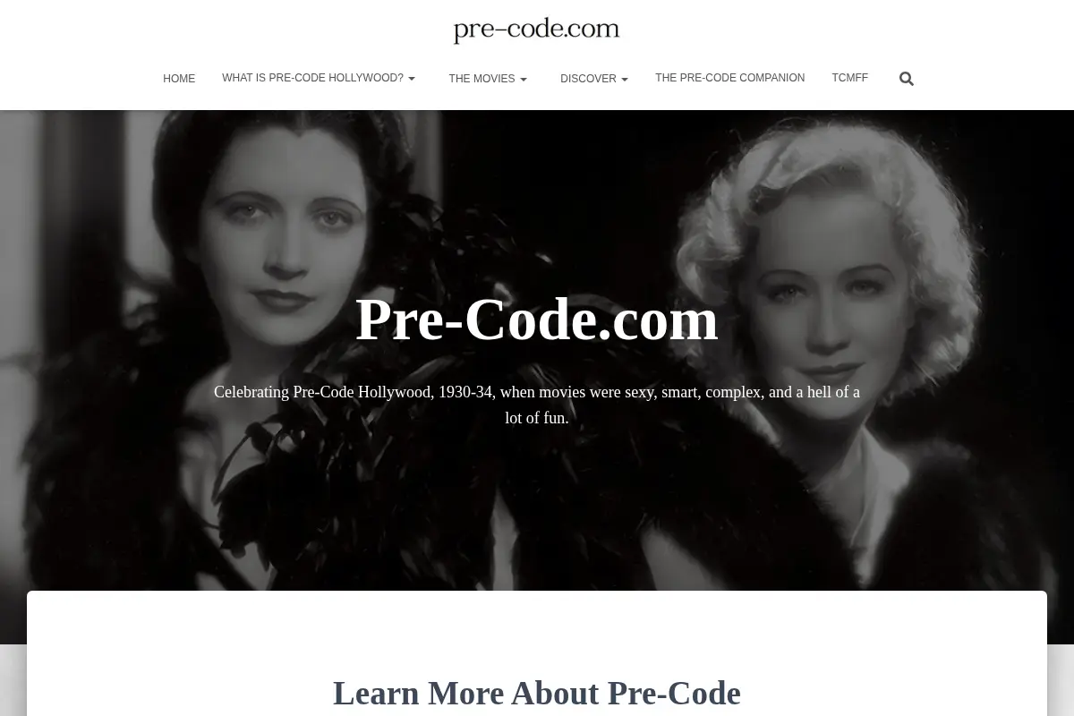Pre-Code.com – Celebrating Pre-Code Hollywood