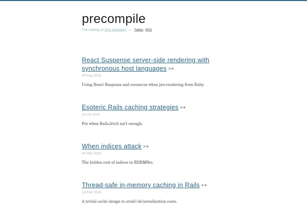 precompile: Weblog