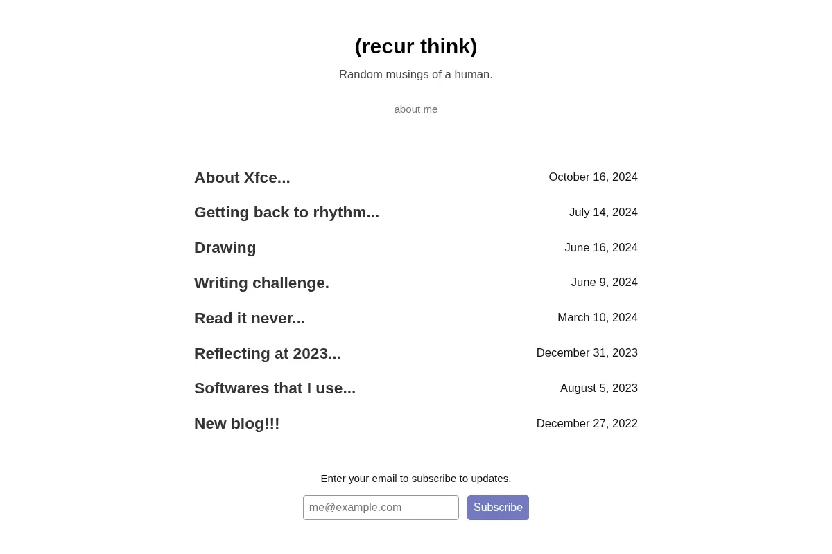 (recur think)