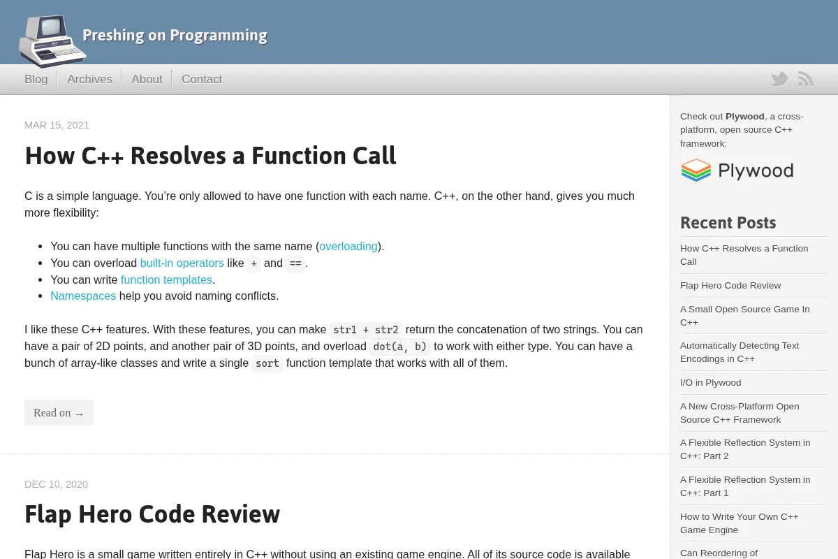 Preshing on Programming