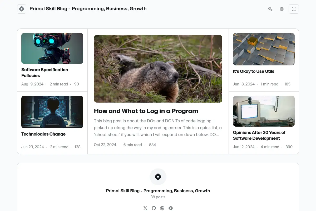 Primal Skill Blog - Programming, Business, Growth