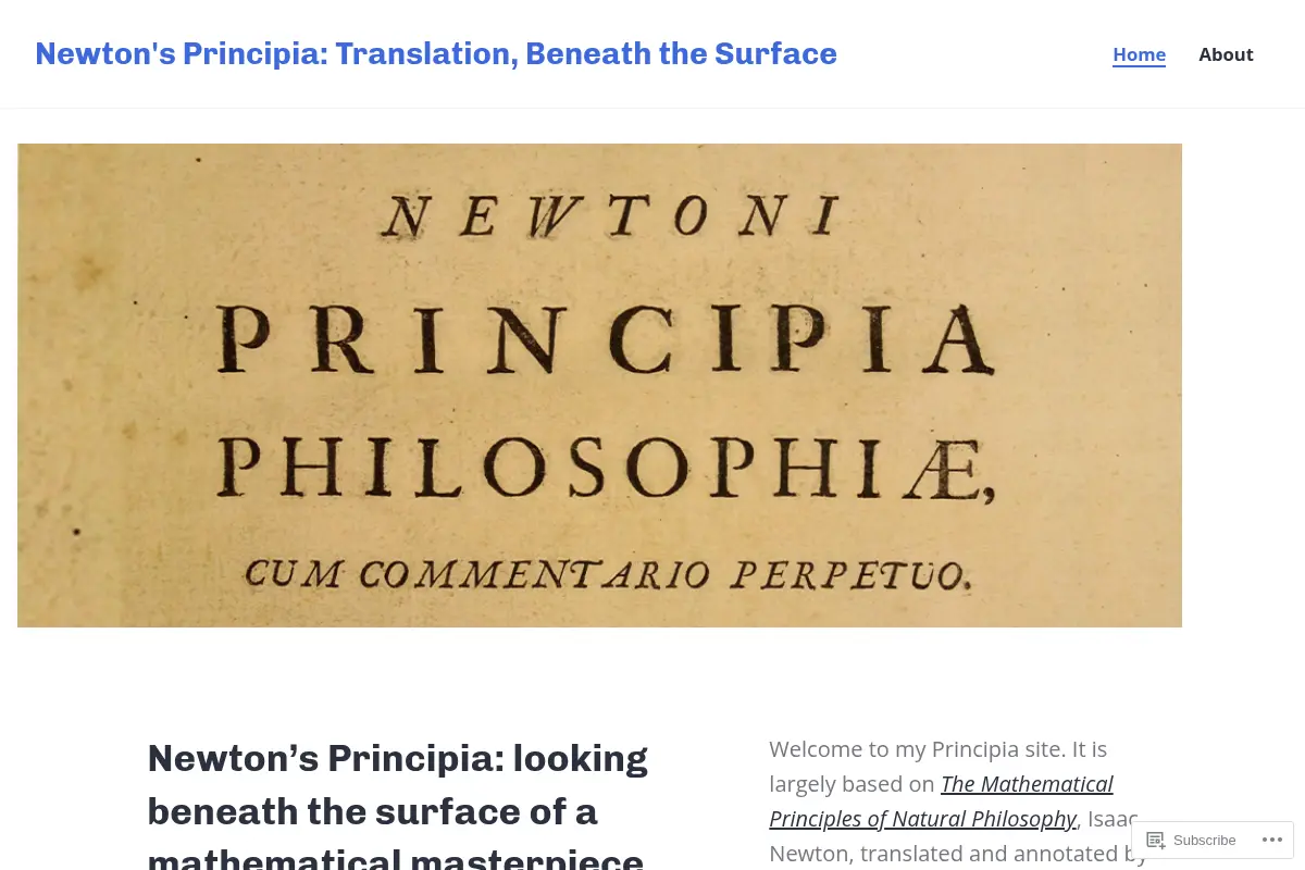 Newton's Principia: Translation, Beneath the Surface
