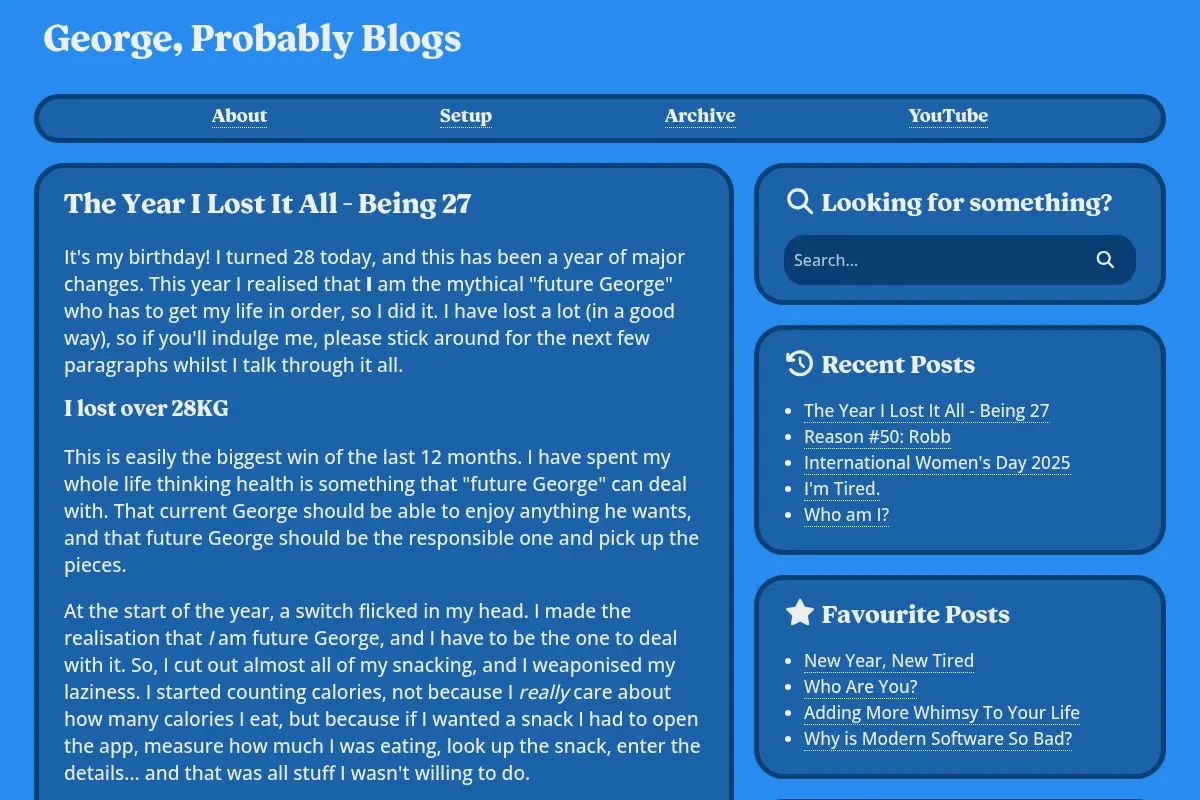 George, Probably Blogs