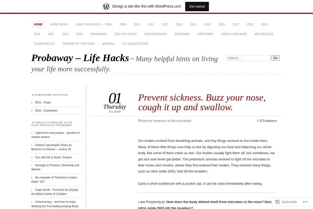Probaway - Life Hacks