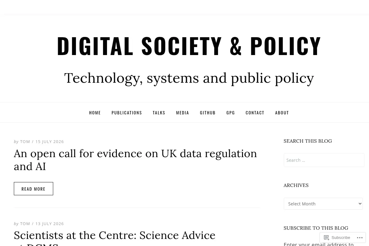 Digital Society & Policy