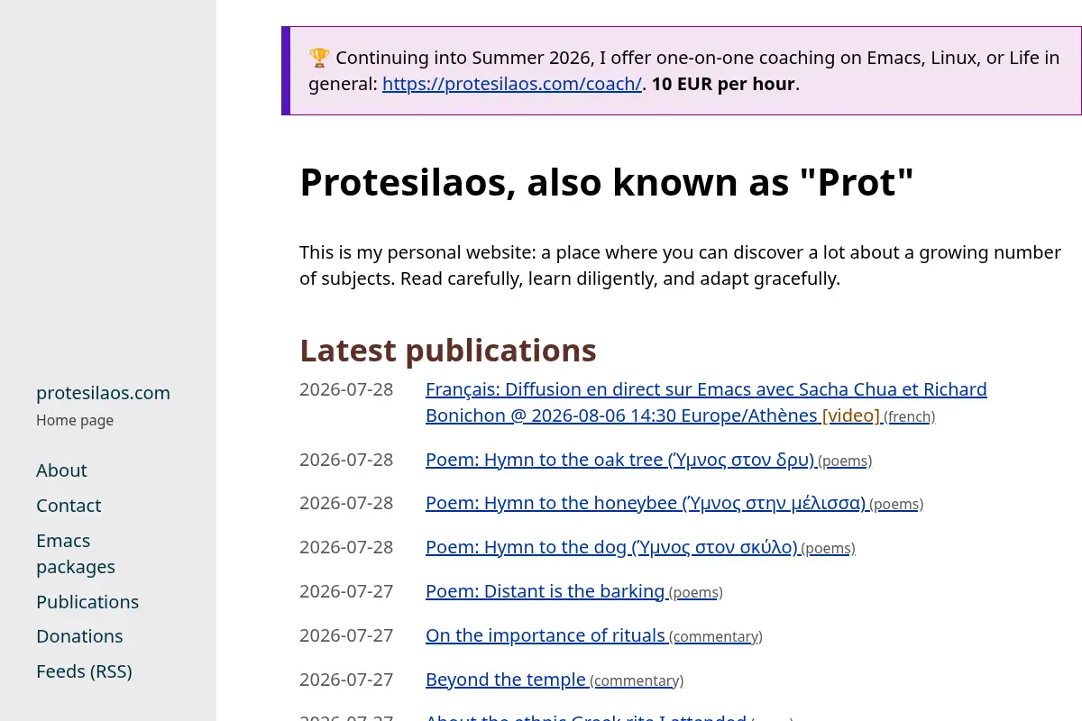 Protesilaos, also known as “Prot”