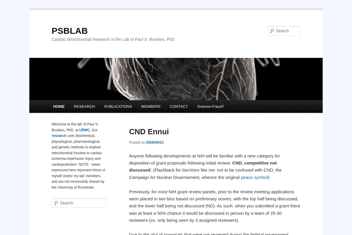 PSBLAB | Cardiac Mitochondrial Research