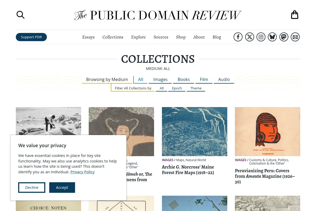 Public Domain Review Collections