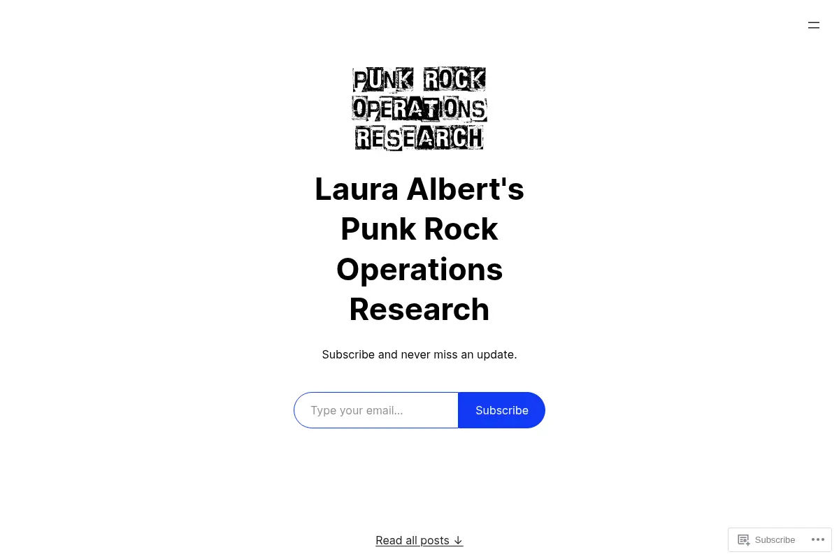Laura Albert's Punk Rock Operations Research