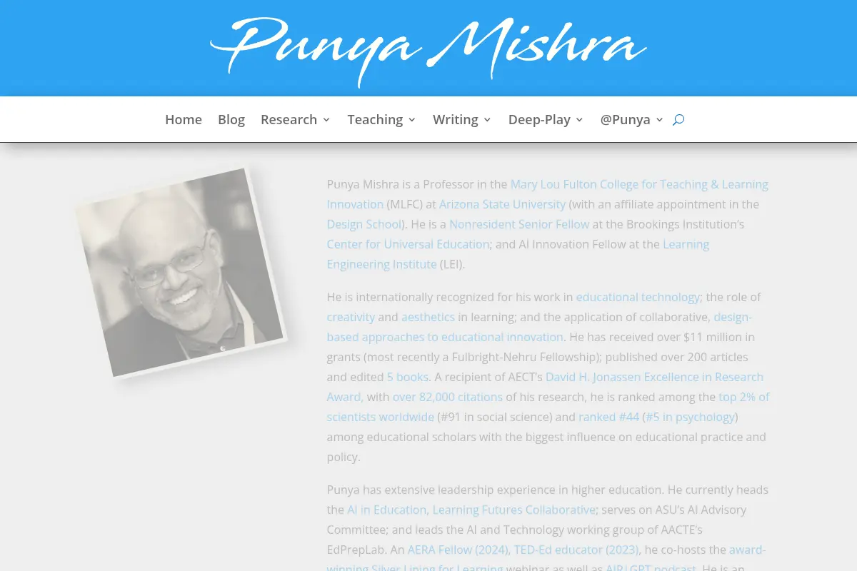 Punya Mishra's Web