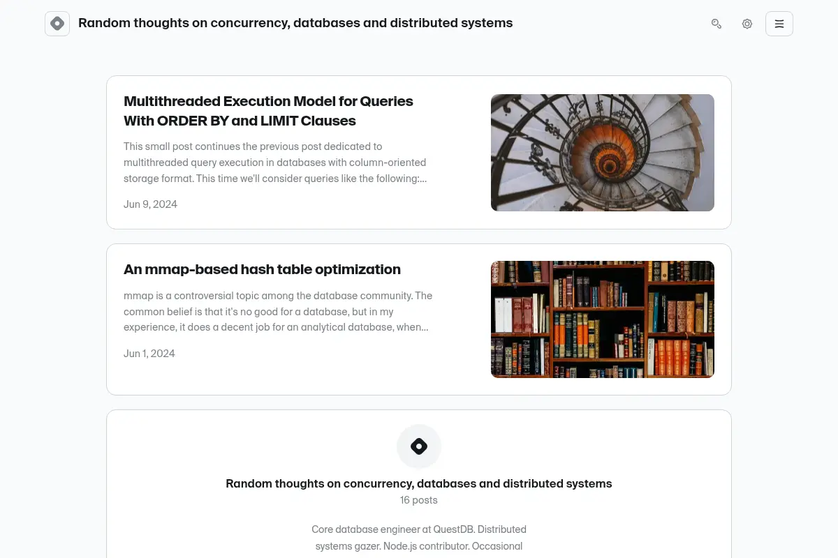 Random thoughts on concurrency, databases and distributed systems