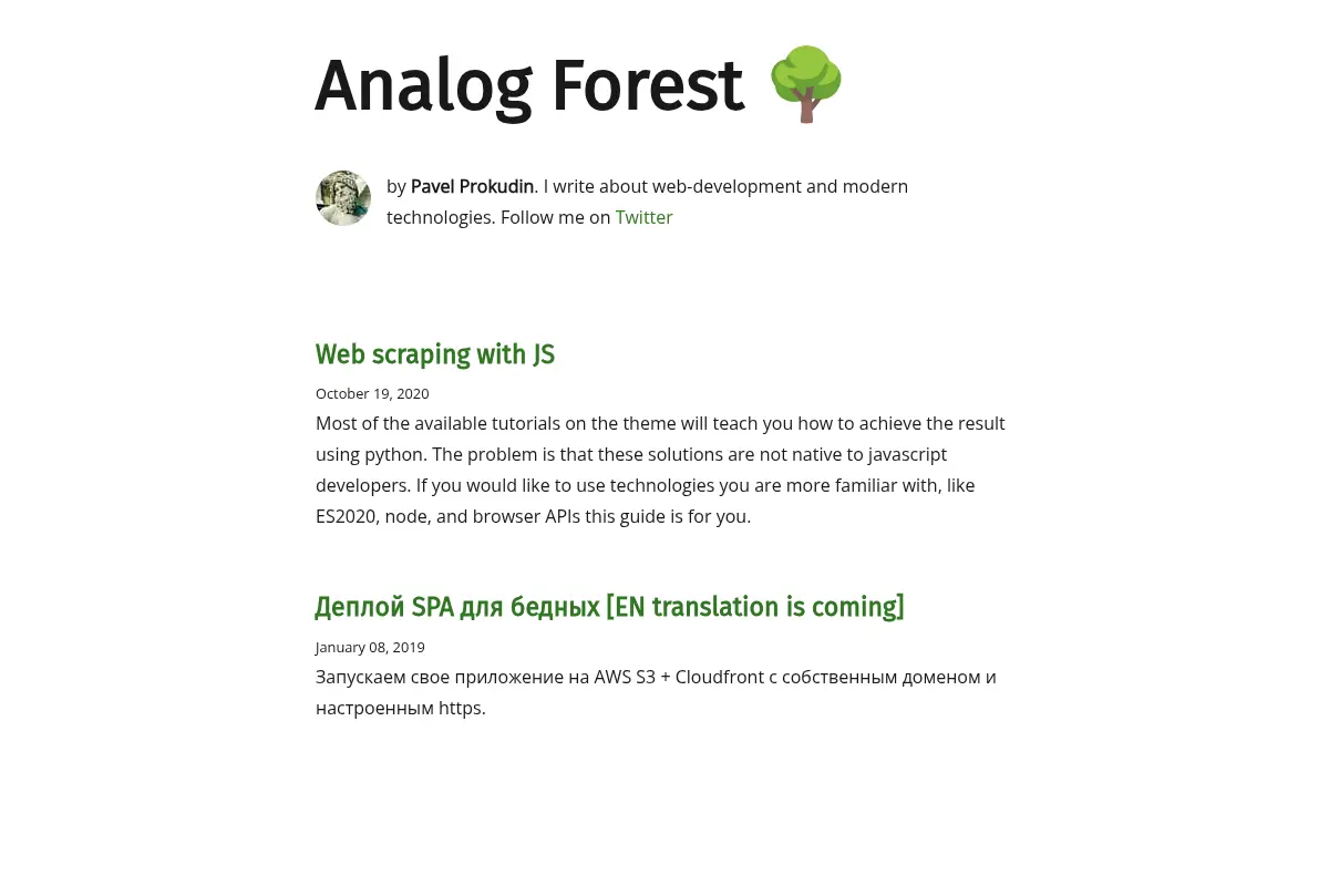 Analog Forest