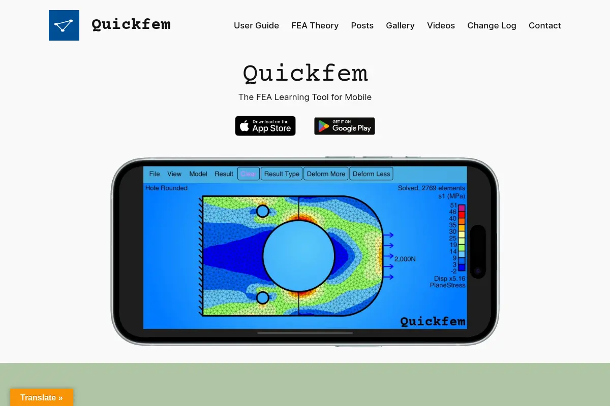 Quickfem - Finite Elements Analysis for iOS & Android
