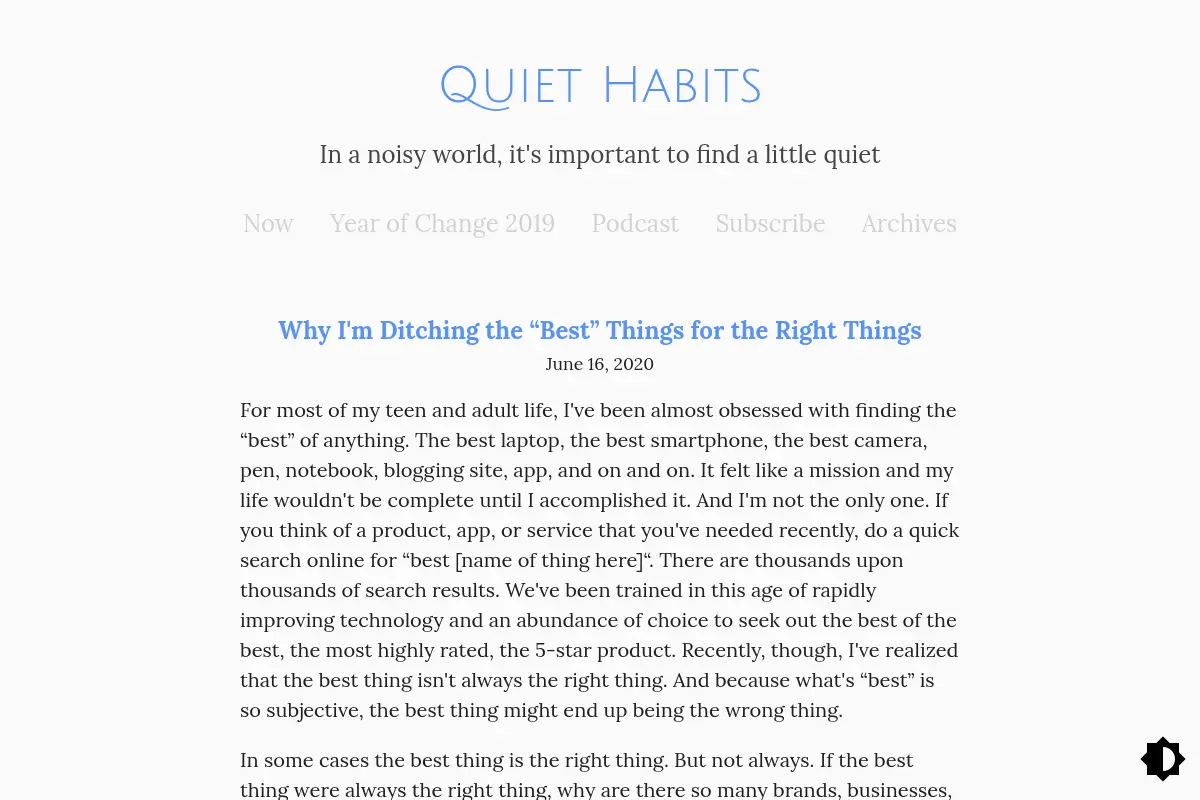 Quiet Habits