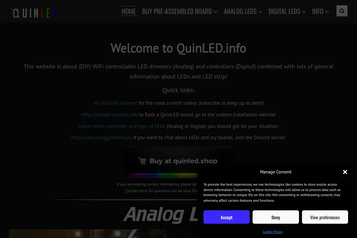 QuinLED: DIY / Advanced WLED & Addressable LED Controllers