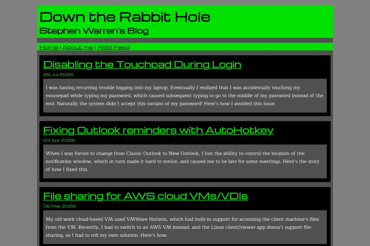 Down the Rabbit Hole