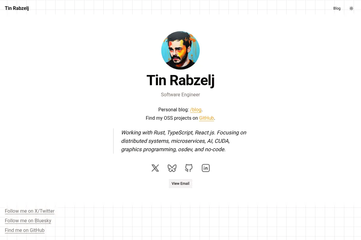 Tin Rabzelj: Software engineer