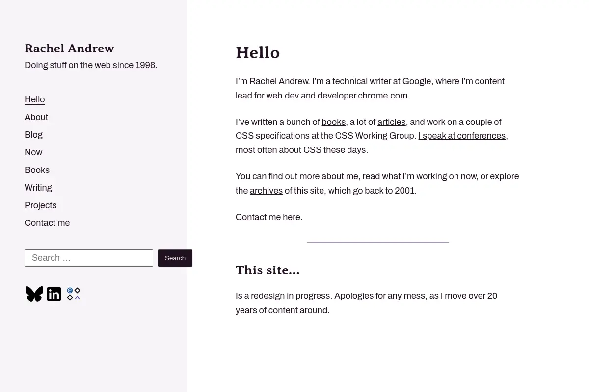Rachel Andrew | Doing stuff on the web since 1996.