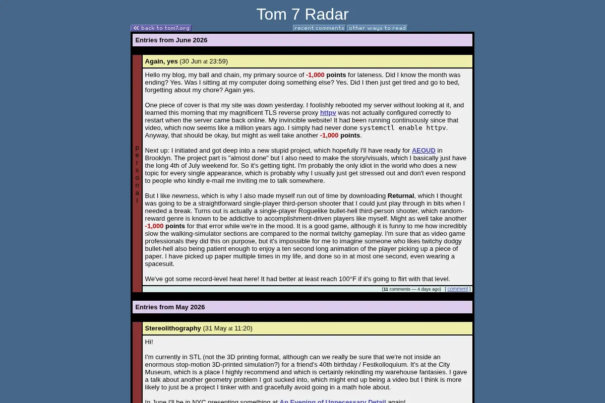 Tom 7 Radar