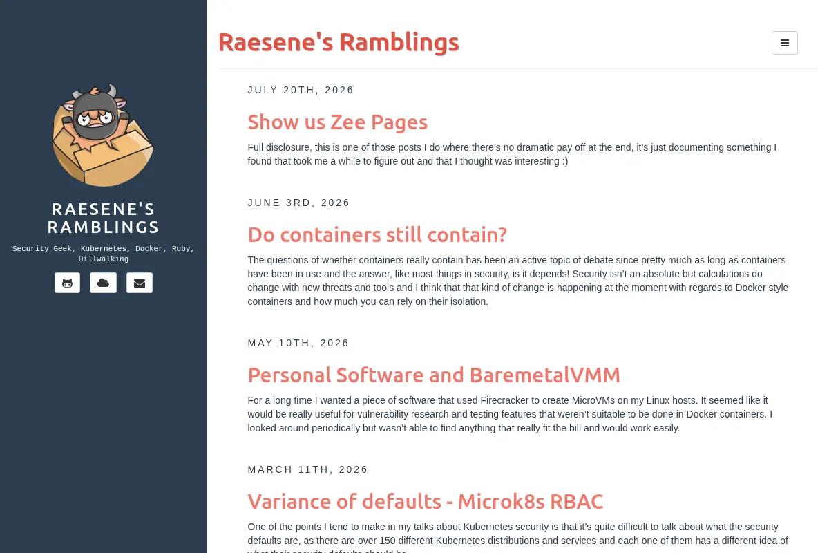Raesene's Ramblings