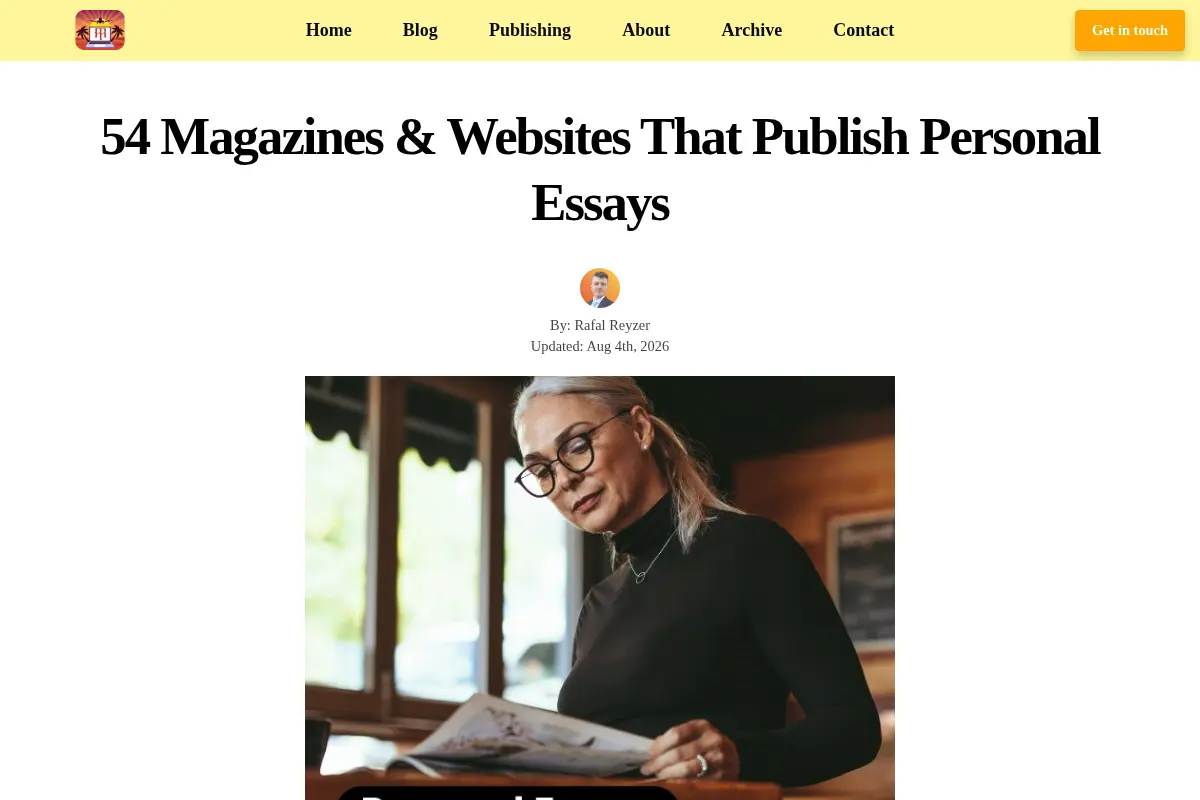 54 Magazines & Websites That Publish Personal Essays