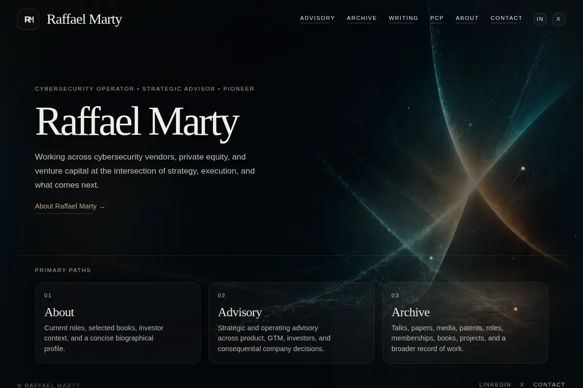 Raffael Marty | Cybersecurity Operator and Strategic Advisor