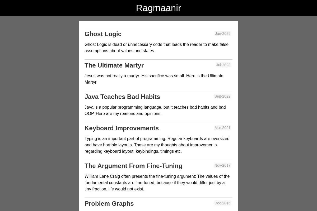 Ragmaanir