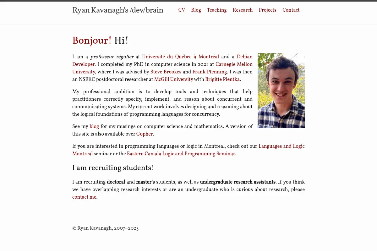 Ryan Kavanagh's /dev/brain