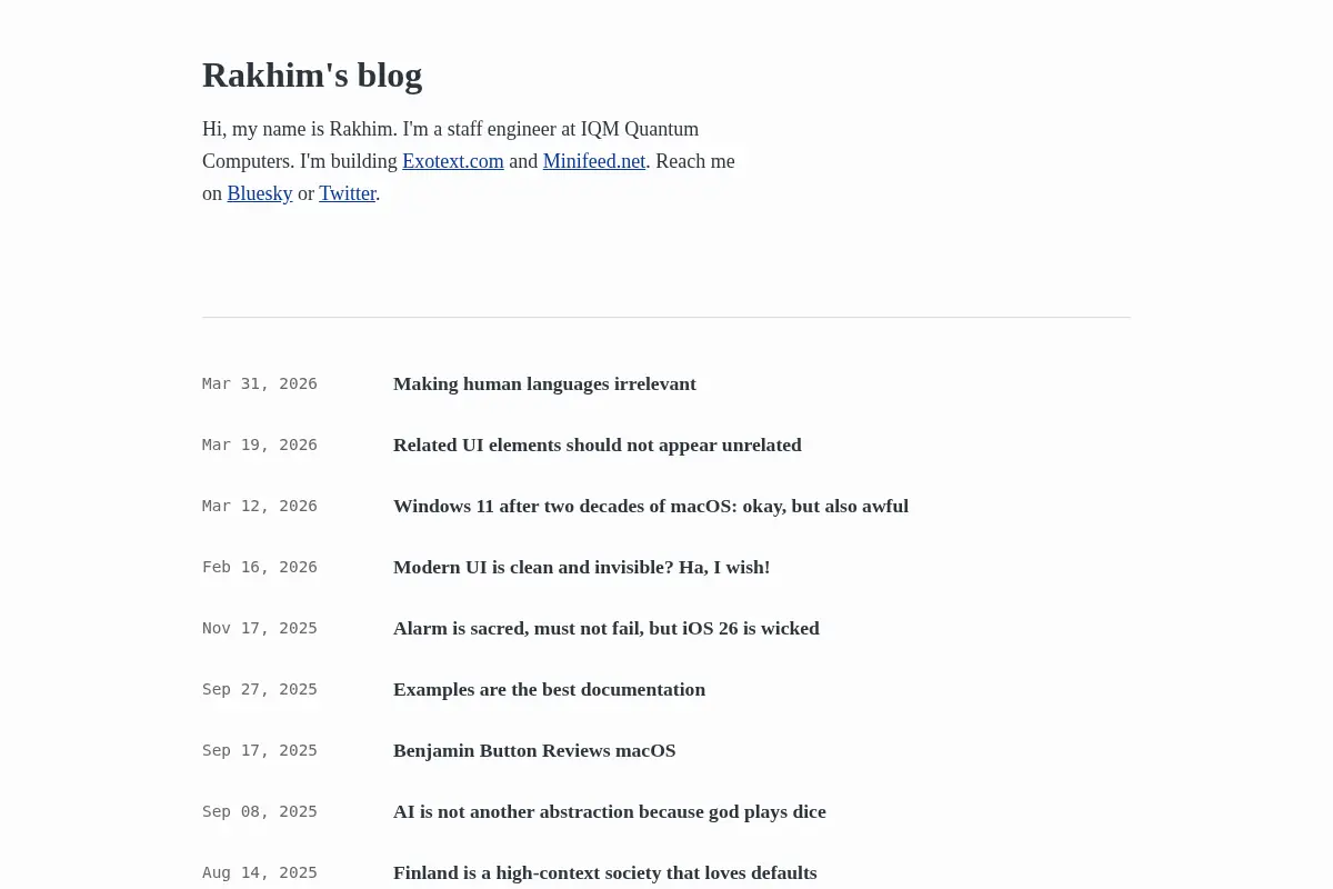 Rakhim's blog