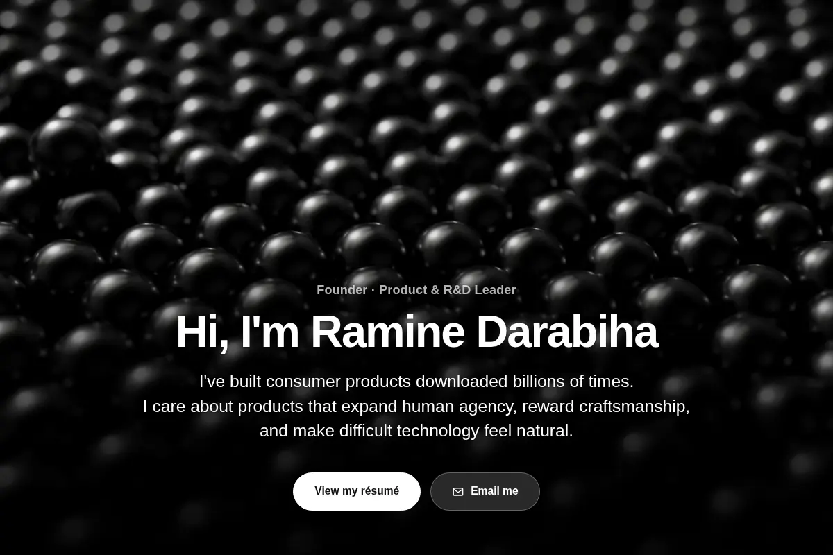 Ramine Darabiha · Product and R&D Leader