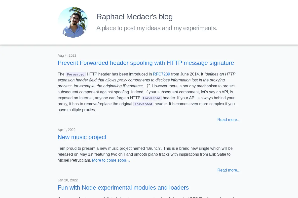 Raphael Medaer's blog