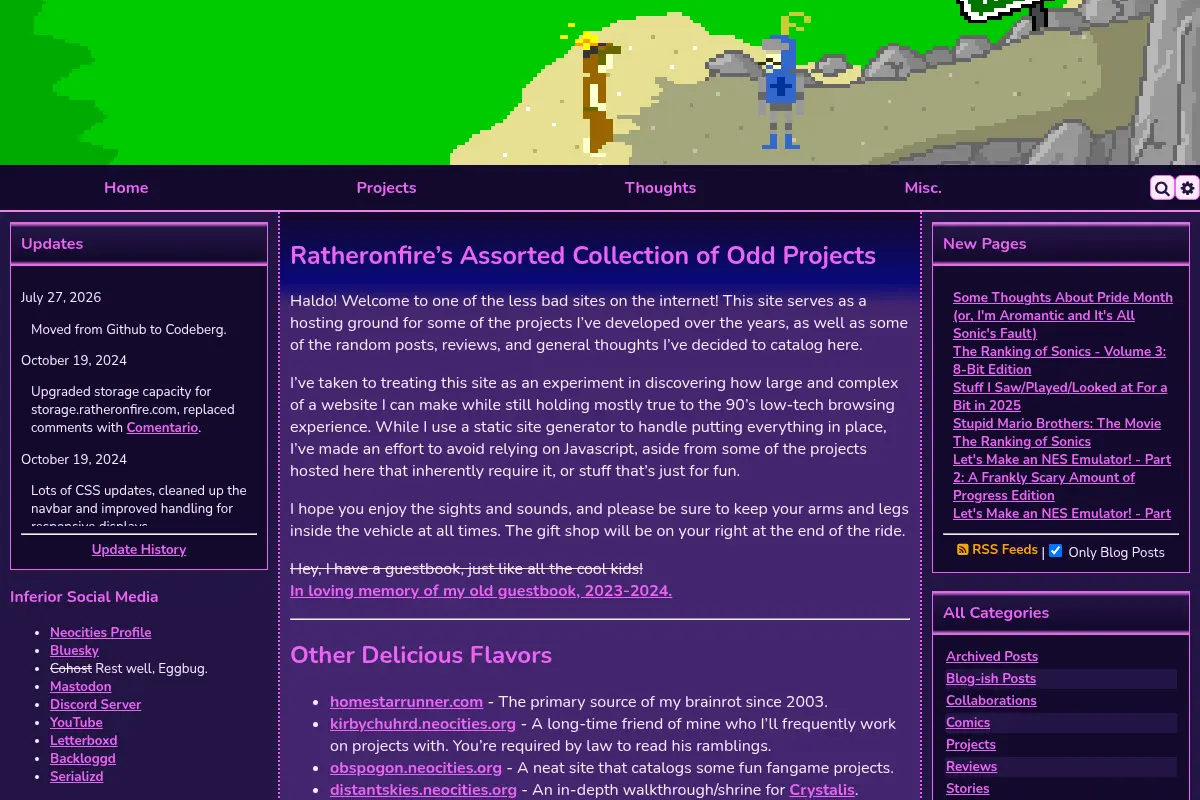 Ratheronfire's Assorted Collection of Odd Projects
