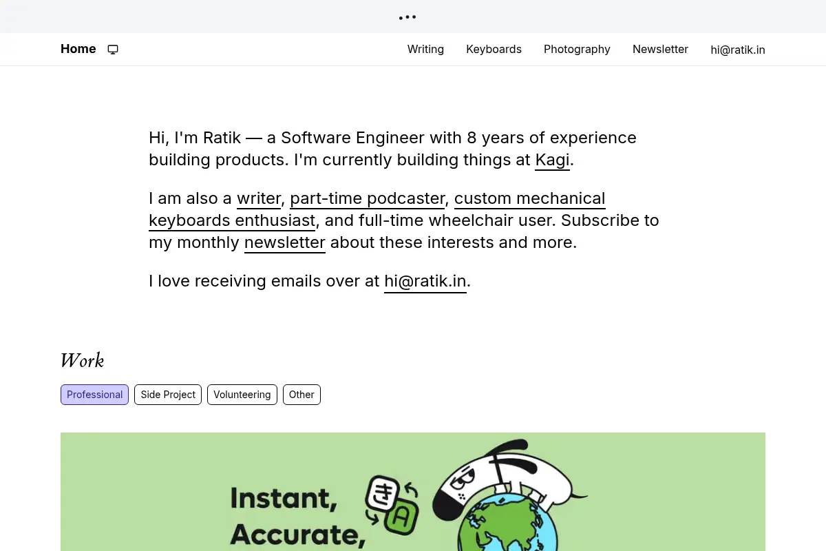 Ratik — Software Eng. + Artist