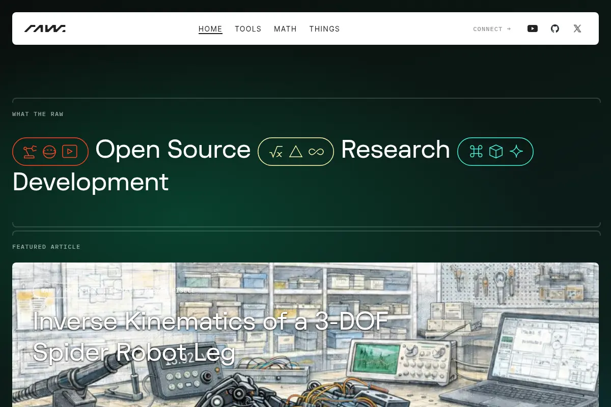 Open Source Research and Development • RAW