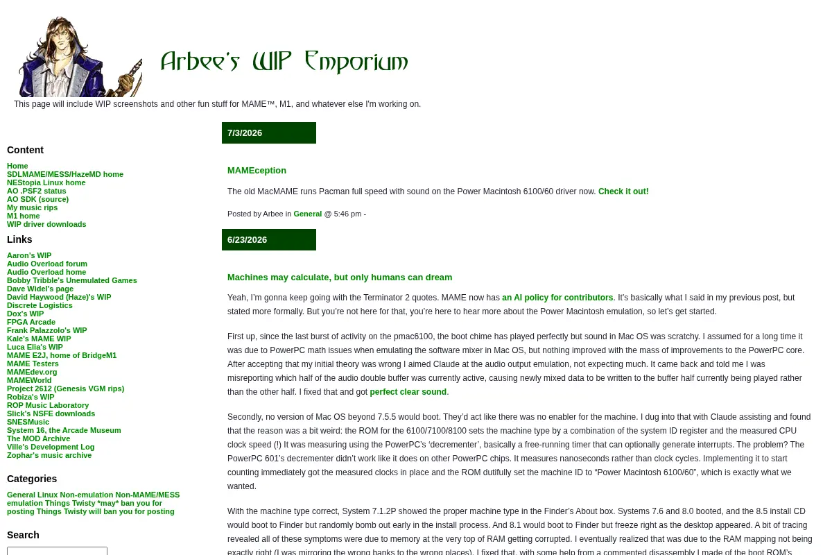 Arbee's WIP Emporium