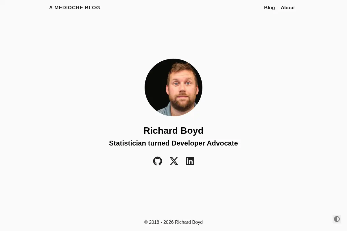 A Mediocre Blog