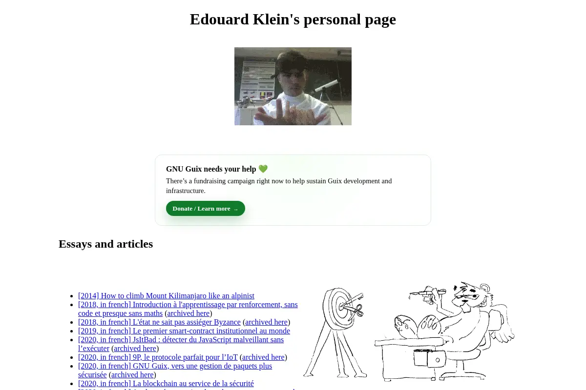 Edouard Klein's personal page