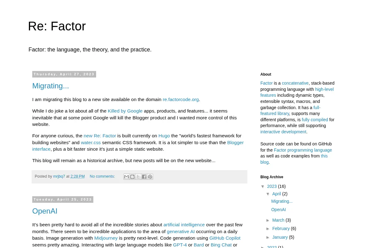 Re: Factor