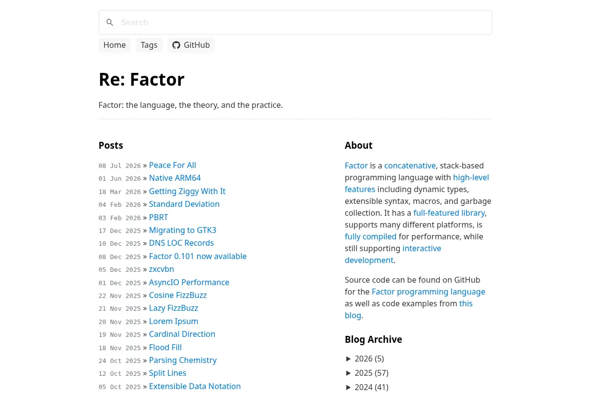 Re: Factor