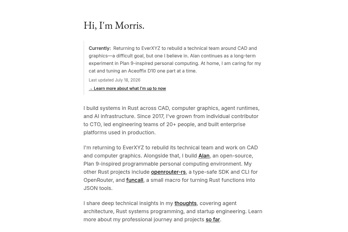 Morris Liu - Systems Builder & Engineering Leader