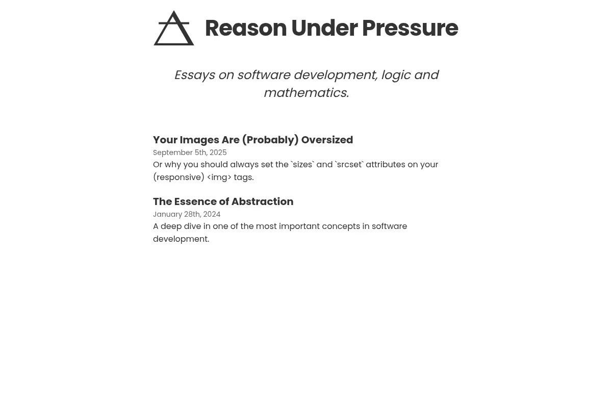 Reason Under Pressure