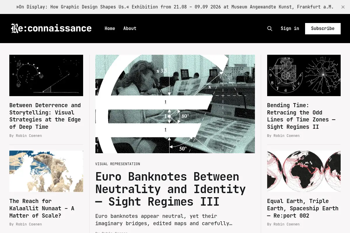 Essays & Reports on Data, Design and Visual Representation