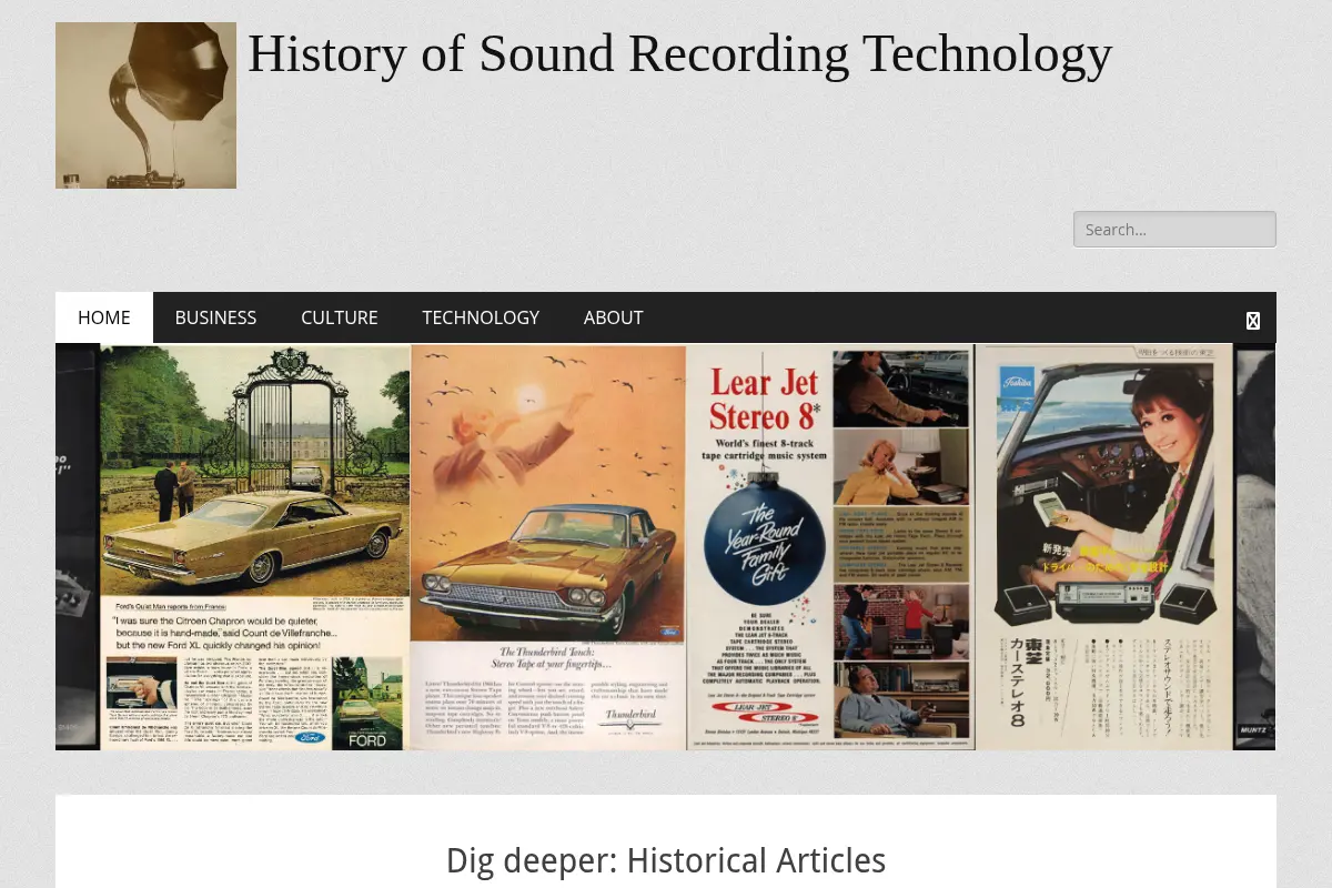 History of Sound Recording Technology