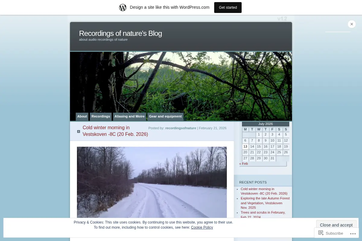 Recordings of nature's Blog