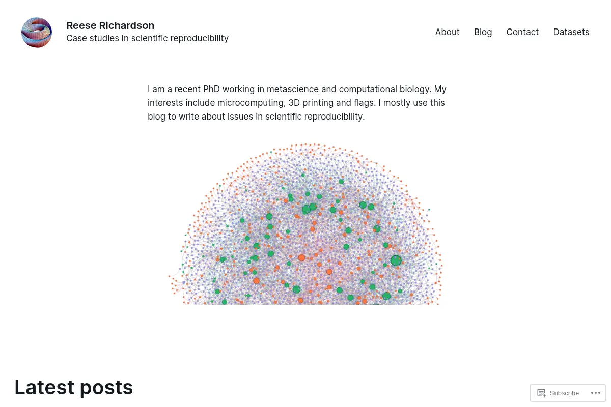 Reese Richardson – Case studies in scientific reproducibility