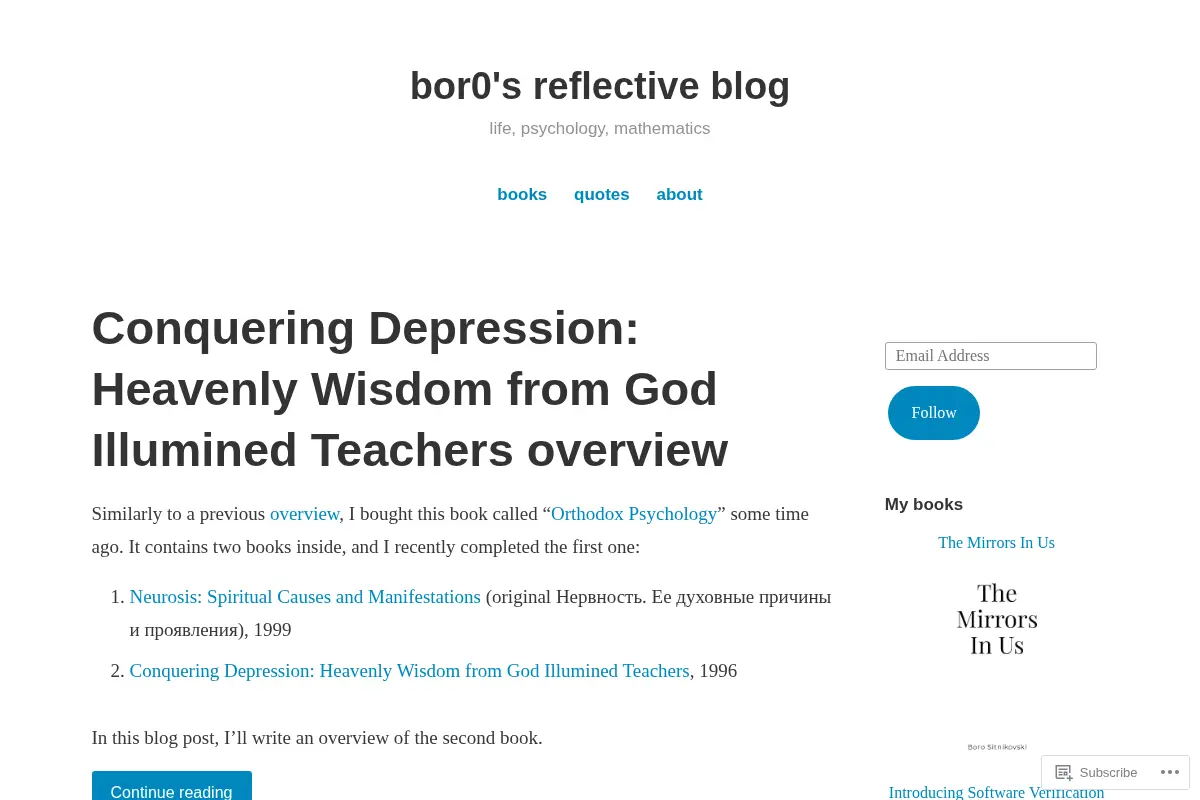 bor0's reflective blog – life, psychology, mathematics